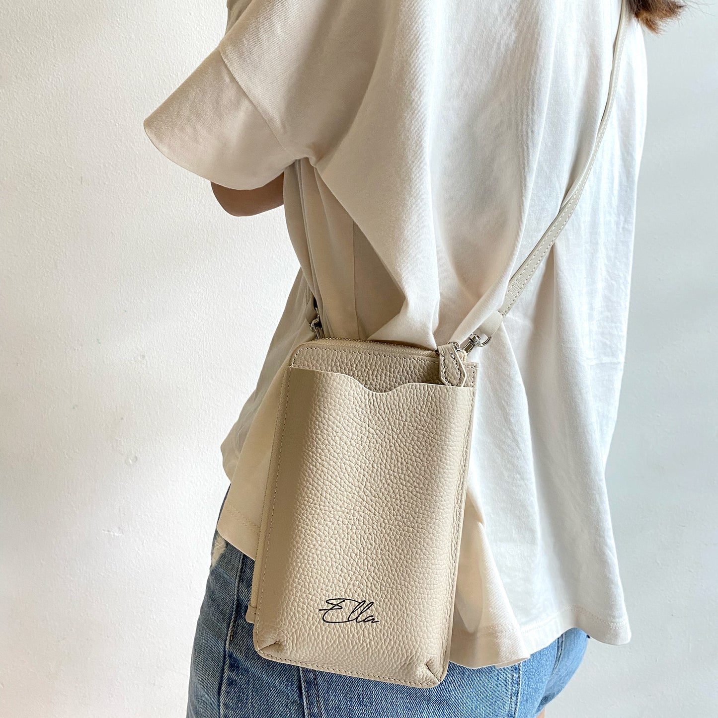 Minimal Mobile Phone Leather Sling Pouch