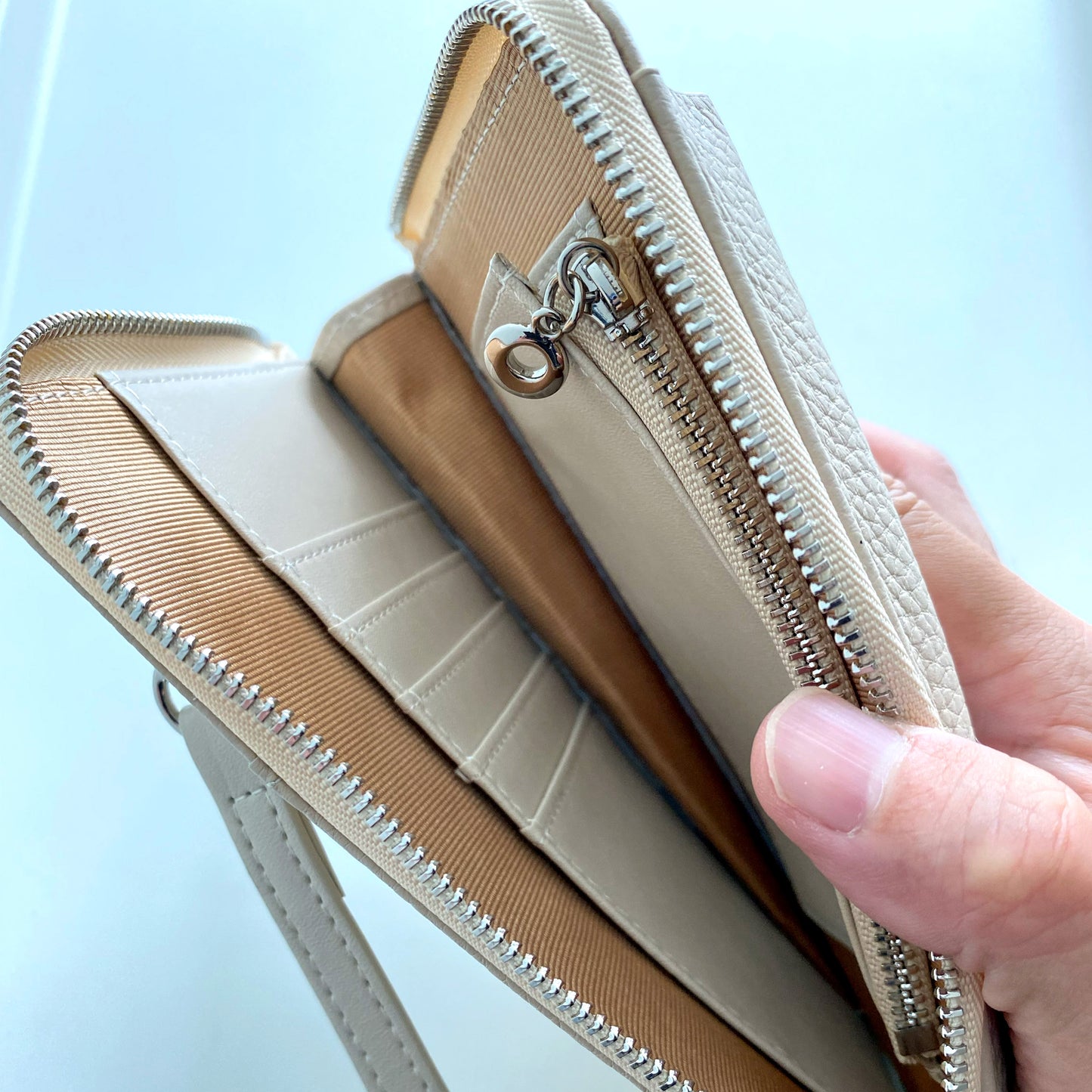 Minimal Mobile Phone Leather Sling Pouch
