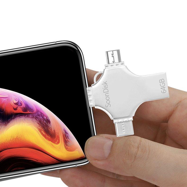 4-in-1 OTG Flash Drive (32GB) - Happiness Idea