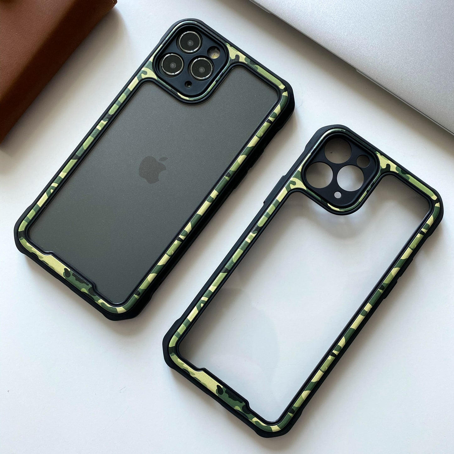 Camouflage Transparent Bumper Case for iPhone