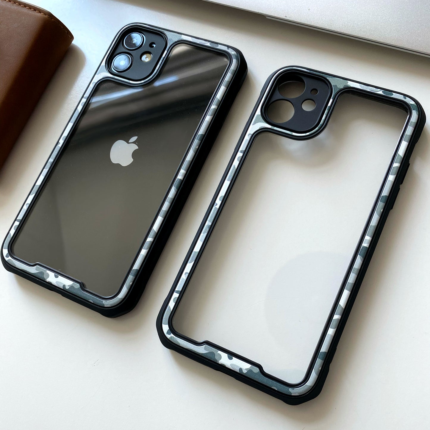 Camouflage Transparent Bumper Case for iPhone