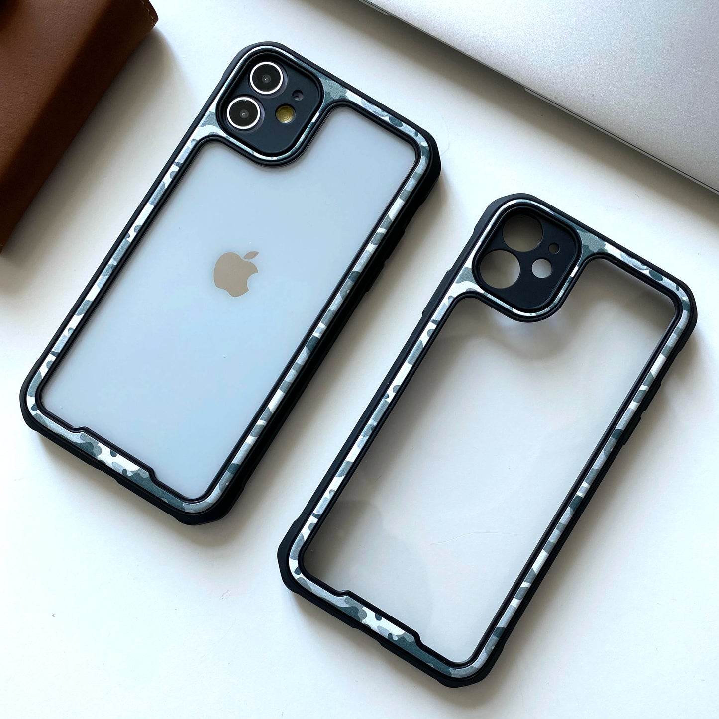 Camouflage Transparent Bumper Case for iPhone