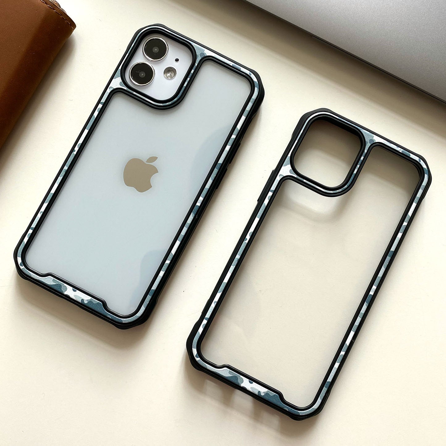 Camouflage Transparent Bumper Case for iPhone
