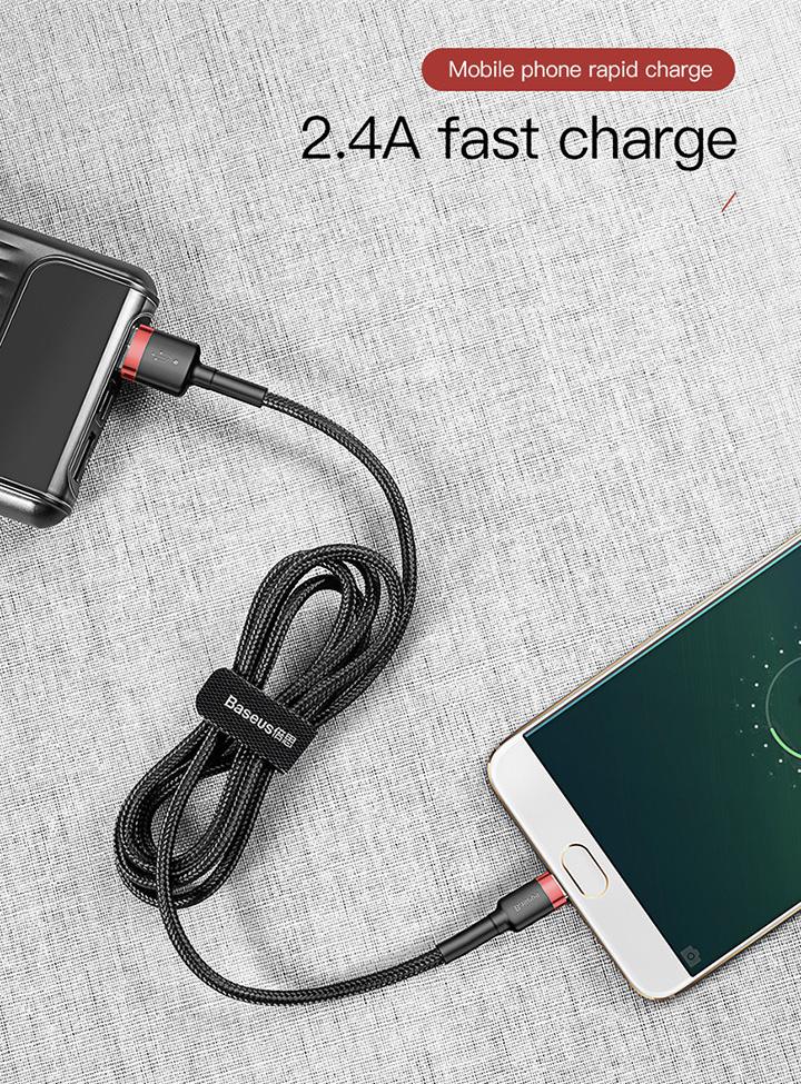 Baseus Premium Nylon Braided Micro-USB Cable - Happiness Idea