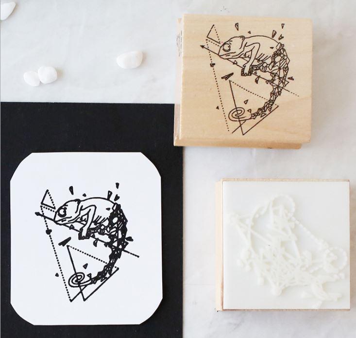 Broken Geometry Wooden Stamps (4 designs) - Happiness Idea