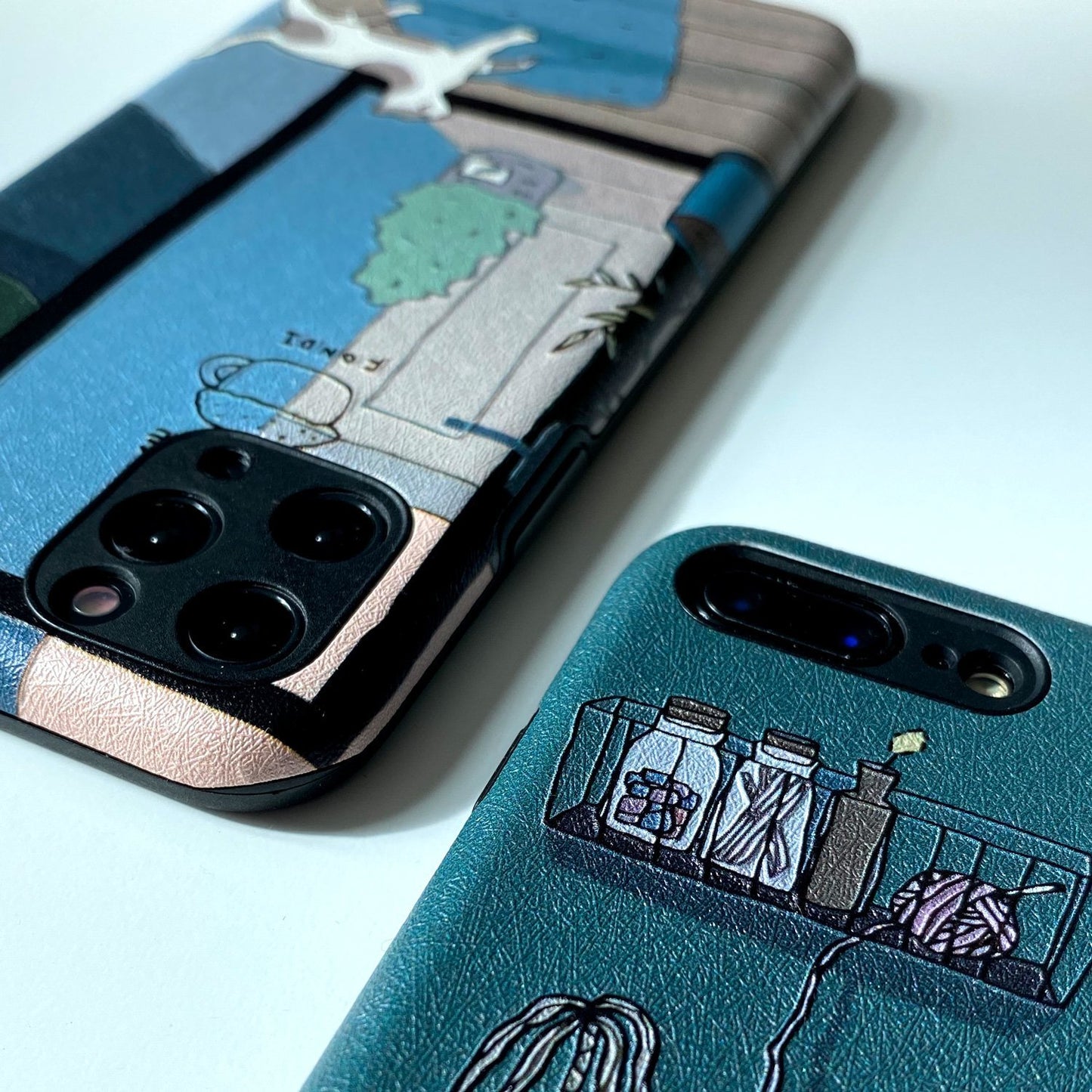 Cat Design Embossed Case for iPhone - Happiness Idea