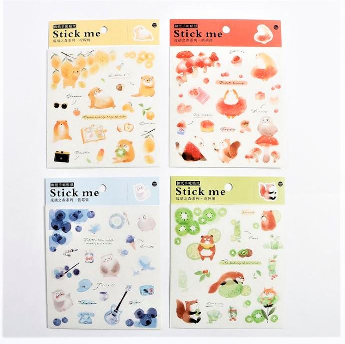 Crystal Forest Series Washi Stickers - Happiness Idea