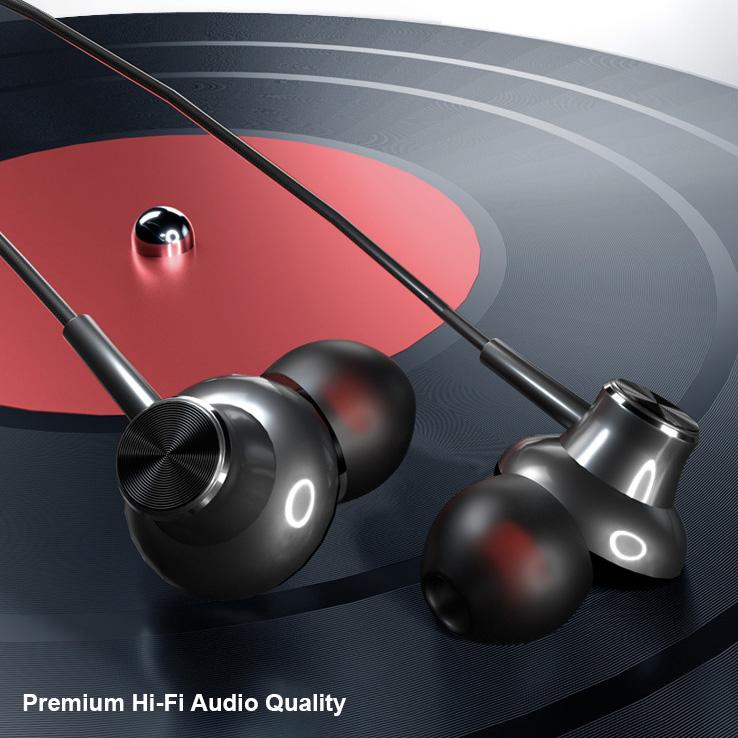 F2 Wired Hi-Fi Earphone with Microphone - Happiness Idea