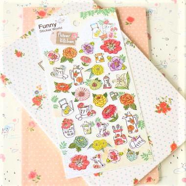 FUNNY Sticker - Flower Kitchen - Happiness Idea