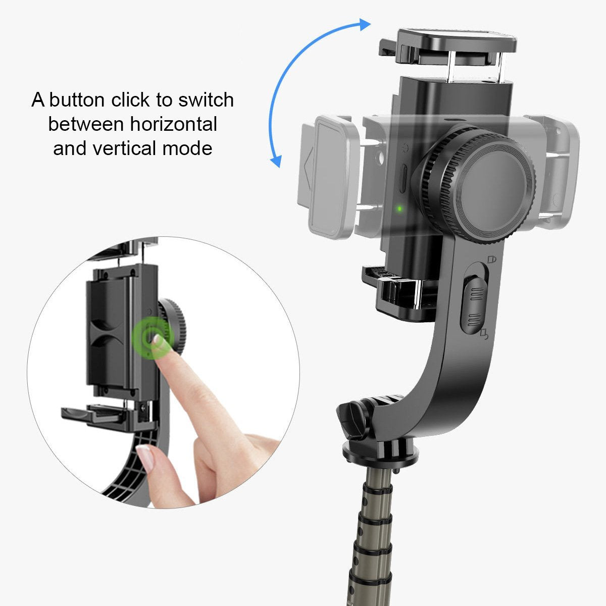 Gimbal Selfie Stick / Tripod (one-axis) - Happiness Idea