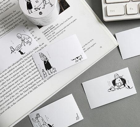 Me & Cat Written Sticker Roll - Happiness Idea
