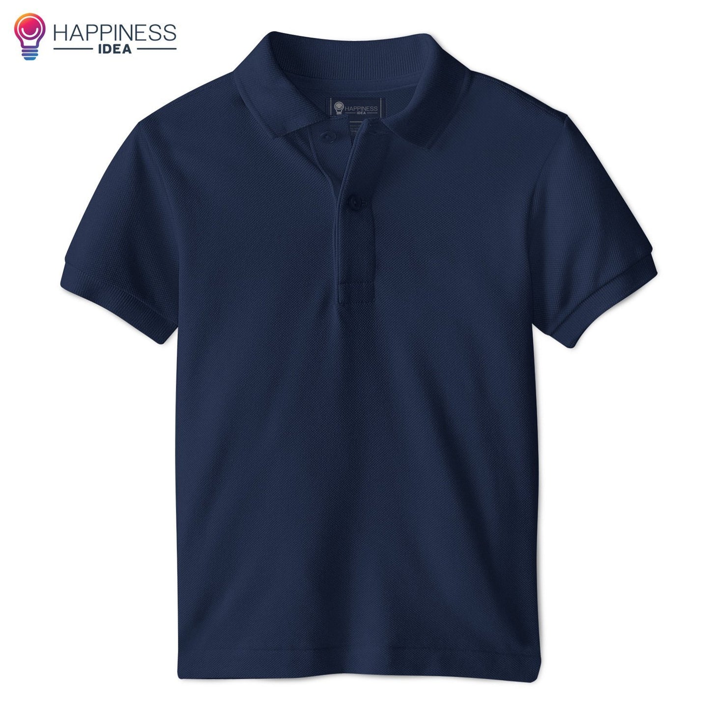 Men's Regular-fit Premium Cotton Polo Shirt - Happiness Idea