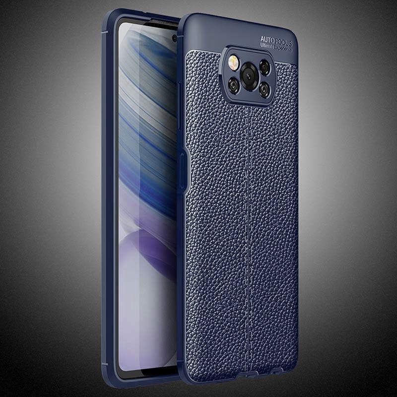 Xiaomi POCO X3 NFC Leather Design TPU Case