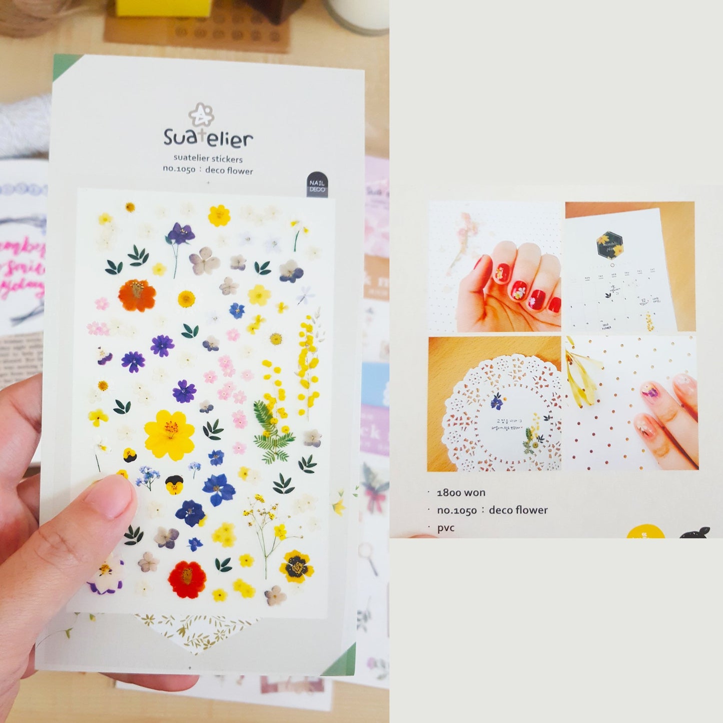Suatelier Sticker no.1050: Deco Flower - Happiness Idea