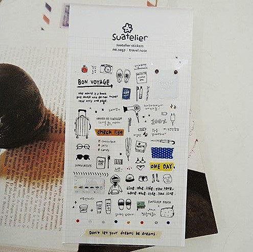 Suatelier Sticker no.1057: Travel Note - Happiness Idea