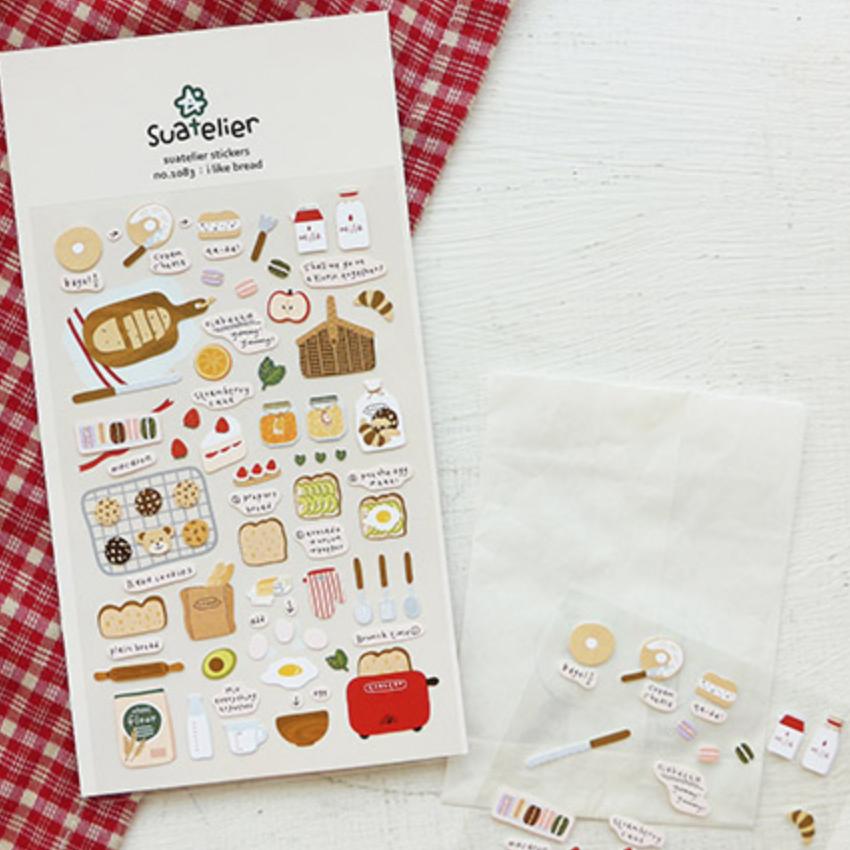 Suatelier Sticker No.1083: I Like Bread - Happiness Idea