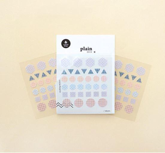 Suatelier Stickers - Plain x Deco (B) - Happiness Idea