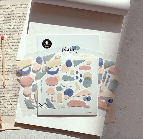 Suatelier Stickers - Plain x Deco (D) - Happiness Idea