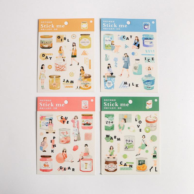 Sweet Jam Girl Series Washi Stickers - Happiness Idea