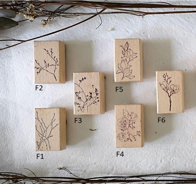 ten2sen - Fleur Collection Wooden Stamps - Happiness Idea