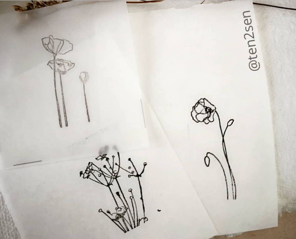 ten2sen - Fleur Collection Wooden Stamps - Happiness Idea