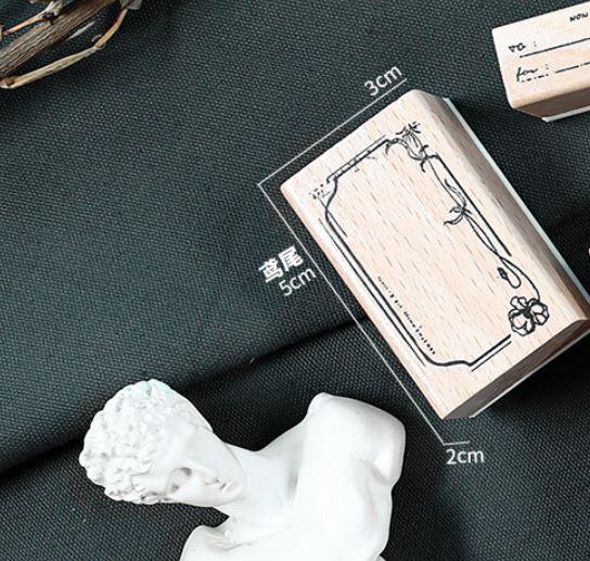 X.Mo Frame Series Wooden Stamp - Happiness Idea