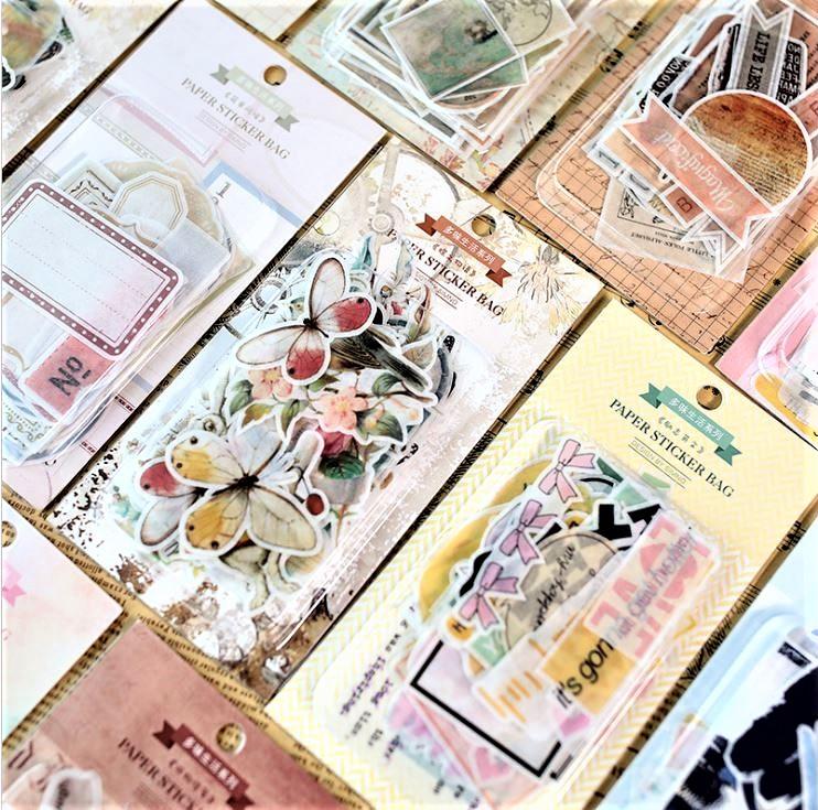 X.Mo Washi Paper Sticker Bag (A) - Happiness Idea