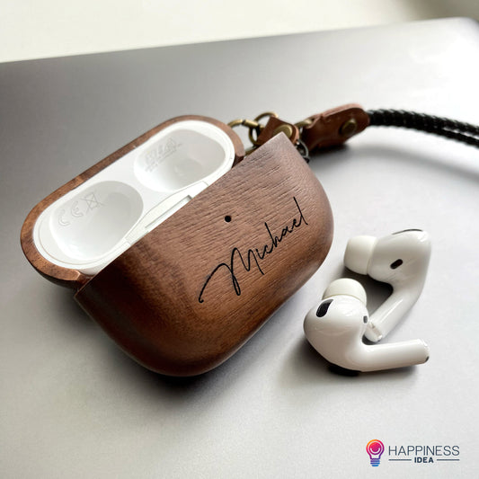 Personalised Wooden Case for Airpods and Airpods Pro