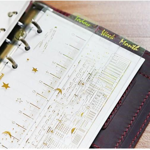 A6 Planner Gold Foiled Ruler - Happiness Idea