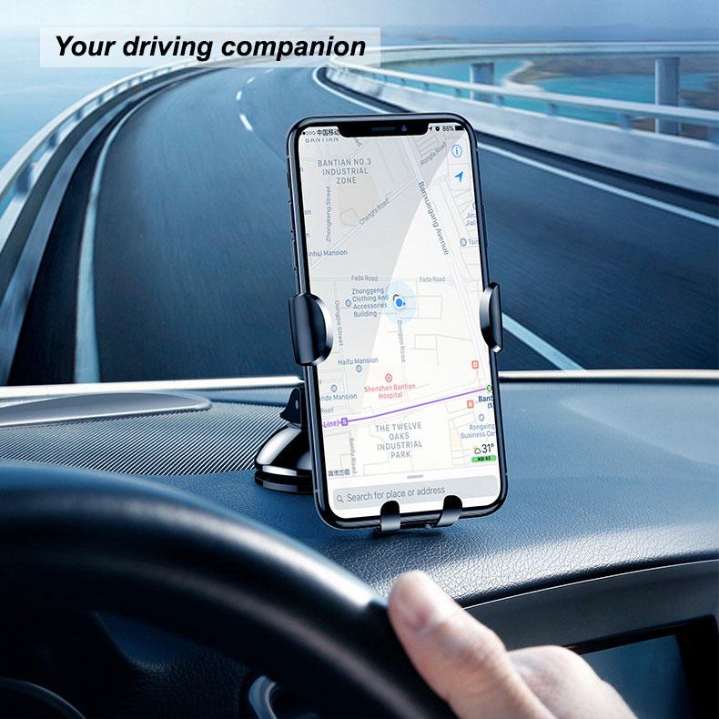 Baseus Super Suction Dashboard Car Phone Holder - Happiness Idea