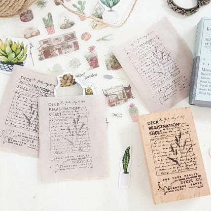 Botanical Wooden Stamp - Happiness Idea