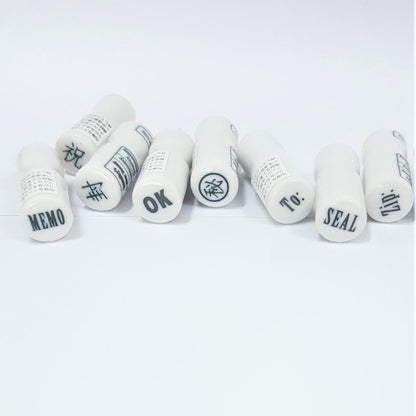 Classiky 倉敷意匠 - Porcelain Word Stamp (Round) - Happiness Idea