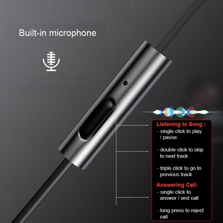 F2 Wired Hi-Fi Earphone with Microphone - Happiness Idea