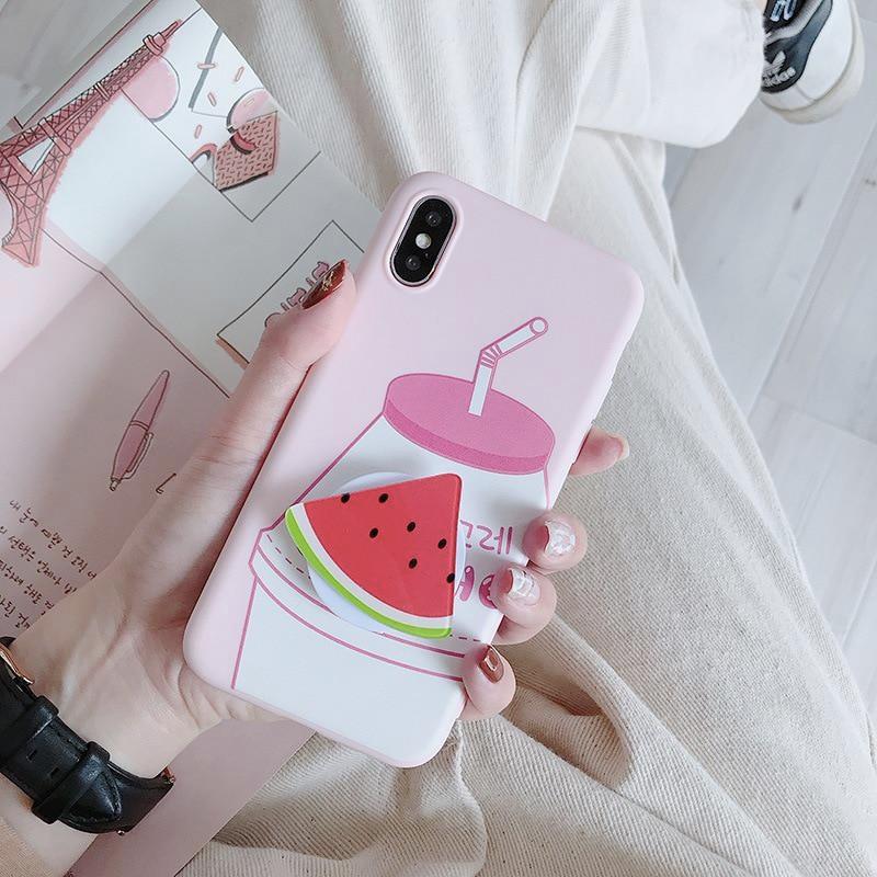 Fruity Series Soft Silicone Case for iPhone - Happiness Idea