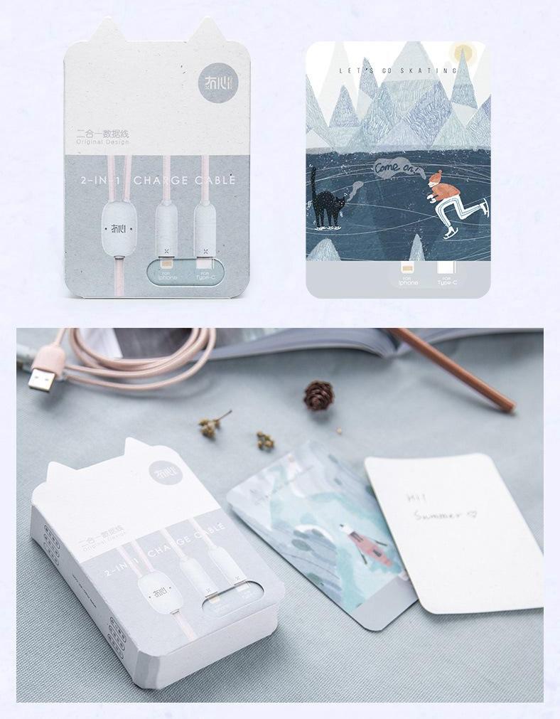 Maoxin 2-in-1 Charging / Data Transmission Cable - Happiness Idea