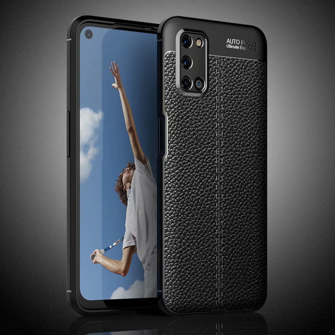 Oppo A92 Leather Design TPU Case - Happiness Idea