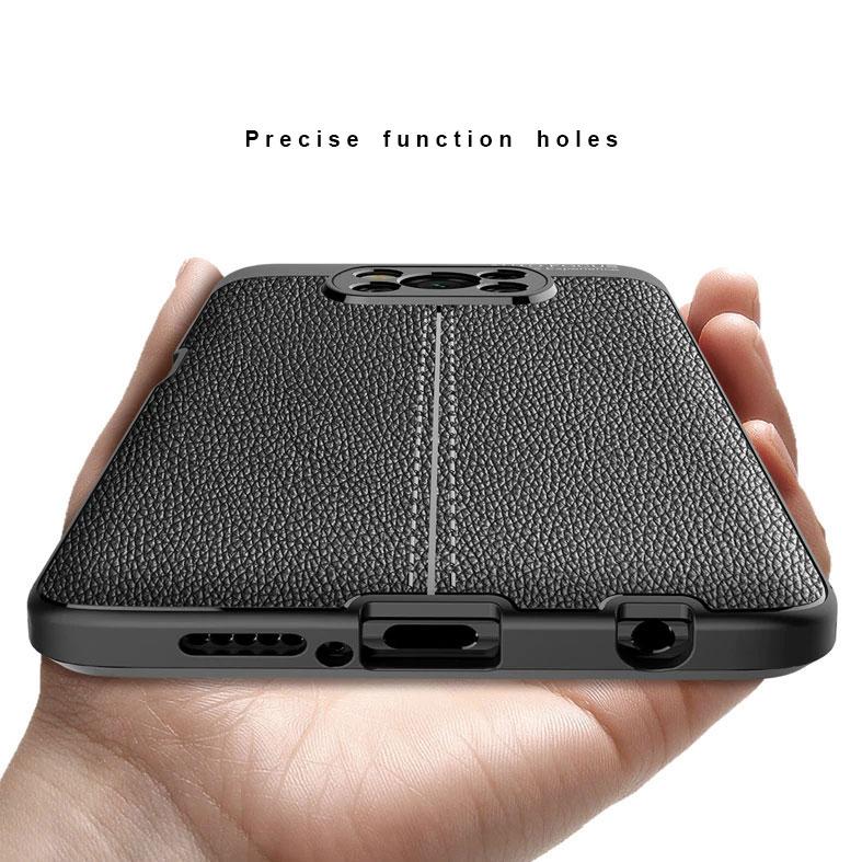 Xiaomi POCO X3 NFC Leather Design TPU Case