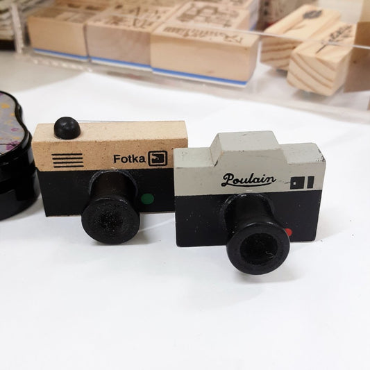 Retro Camera Rubber Stamp - Happiness Idea