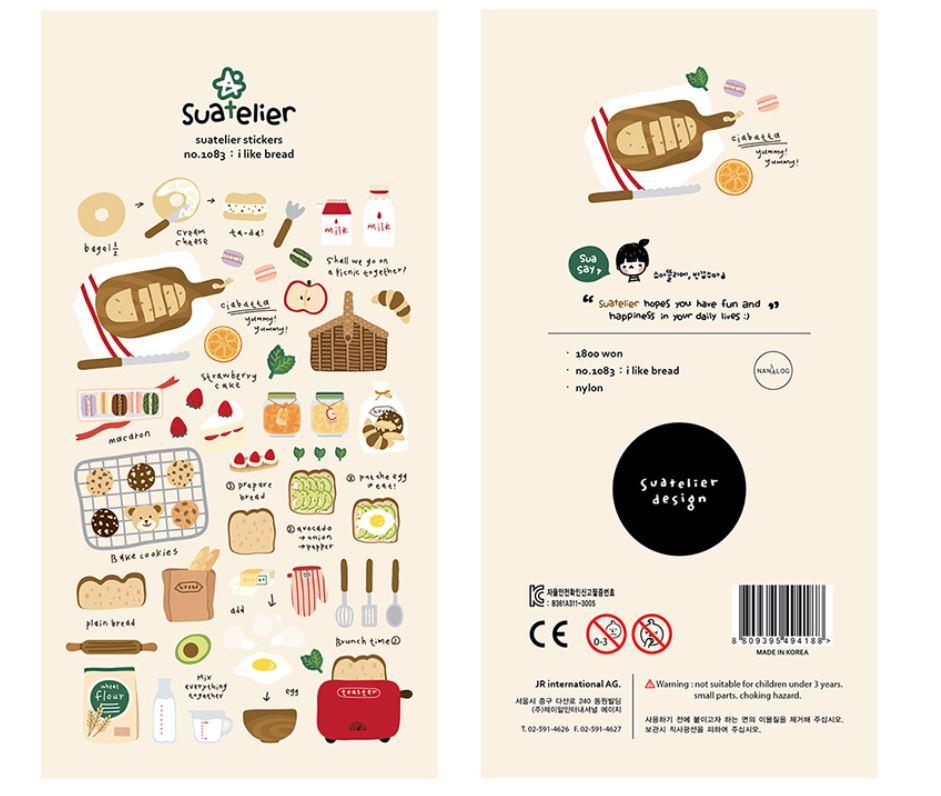 Suatelier Sticker No.1083: I Like Bread - Happiness Idea