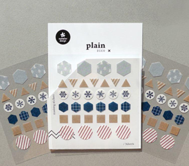 Suatelier Stickers - Plain x Deco (C) - Happiness Idea