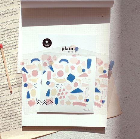Suatelier Stickers - Plain x Deco (D) - Happiness Idea