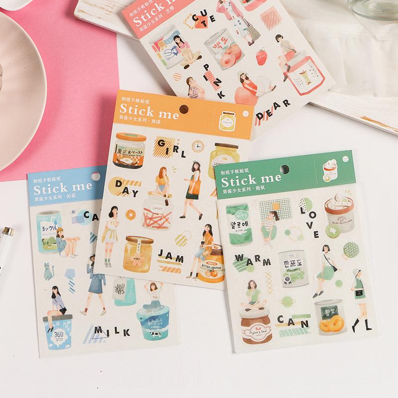 Sweet Jam Girl Series Washi Stickers - Happiness Idea