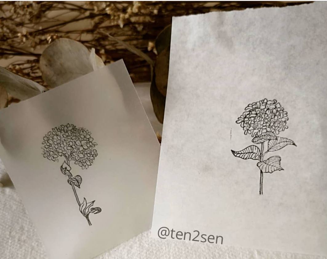 ten2sen - Fleur Collection Wooden Stamps - Happiness Idea