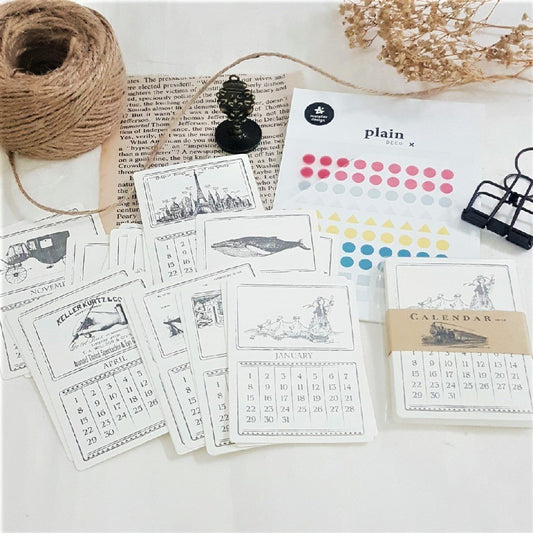 Vintage Calendar Set - Happiness Idea