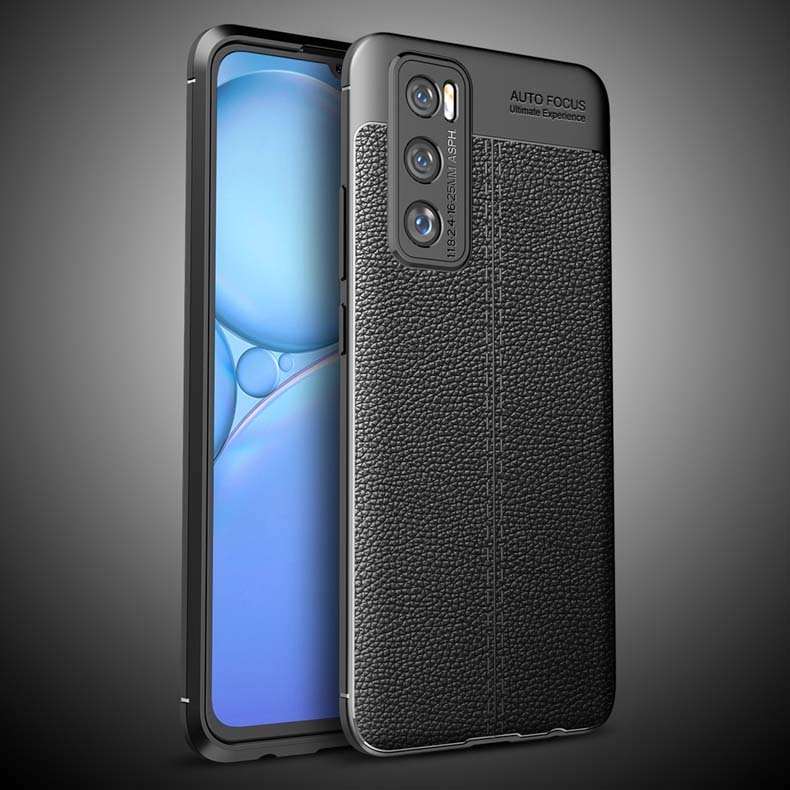 Vivo V20 SE Leather Design TPU Case