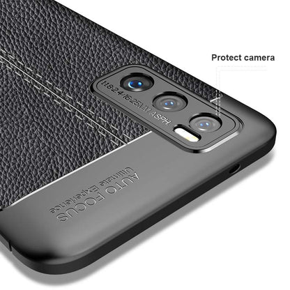 Vivo V20 SE Leather Design TPU Case