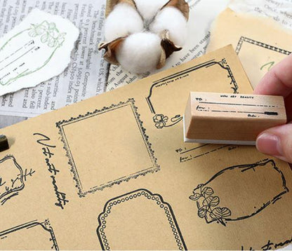 X.Mo Frame Series Wooden Stamp - Happiness Idea